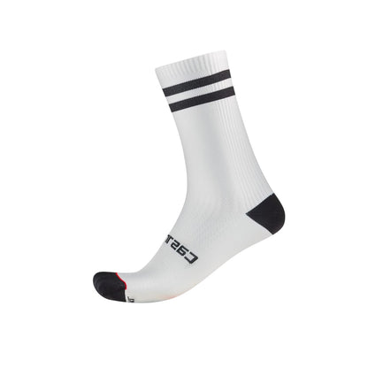 White-Black - Back - Castelli Unisex Adult Twin Stripe Technical Socks