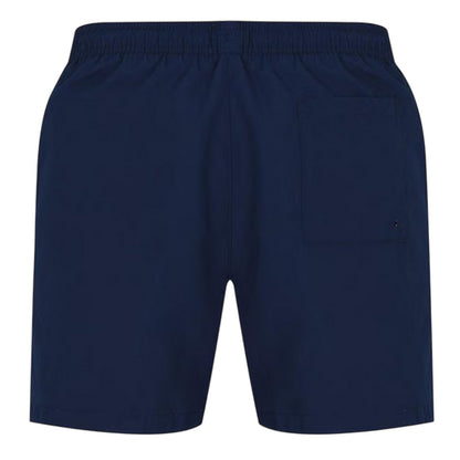 Navy - Back - Calvin Klein Mens Logo Polyester Swim Shorts