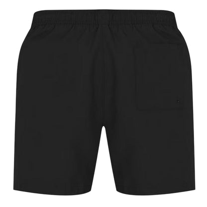 Black - Back - Calvin Klein Mens Logo Polyester Swim Shorts