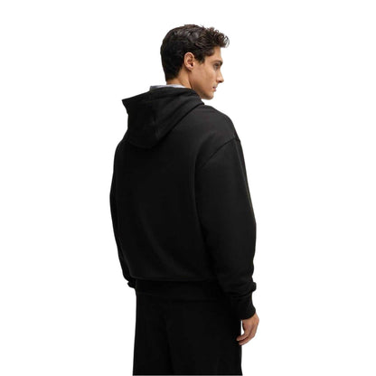 Black - Back - Boss Mens Sullivan Lettering Hoodie