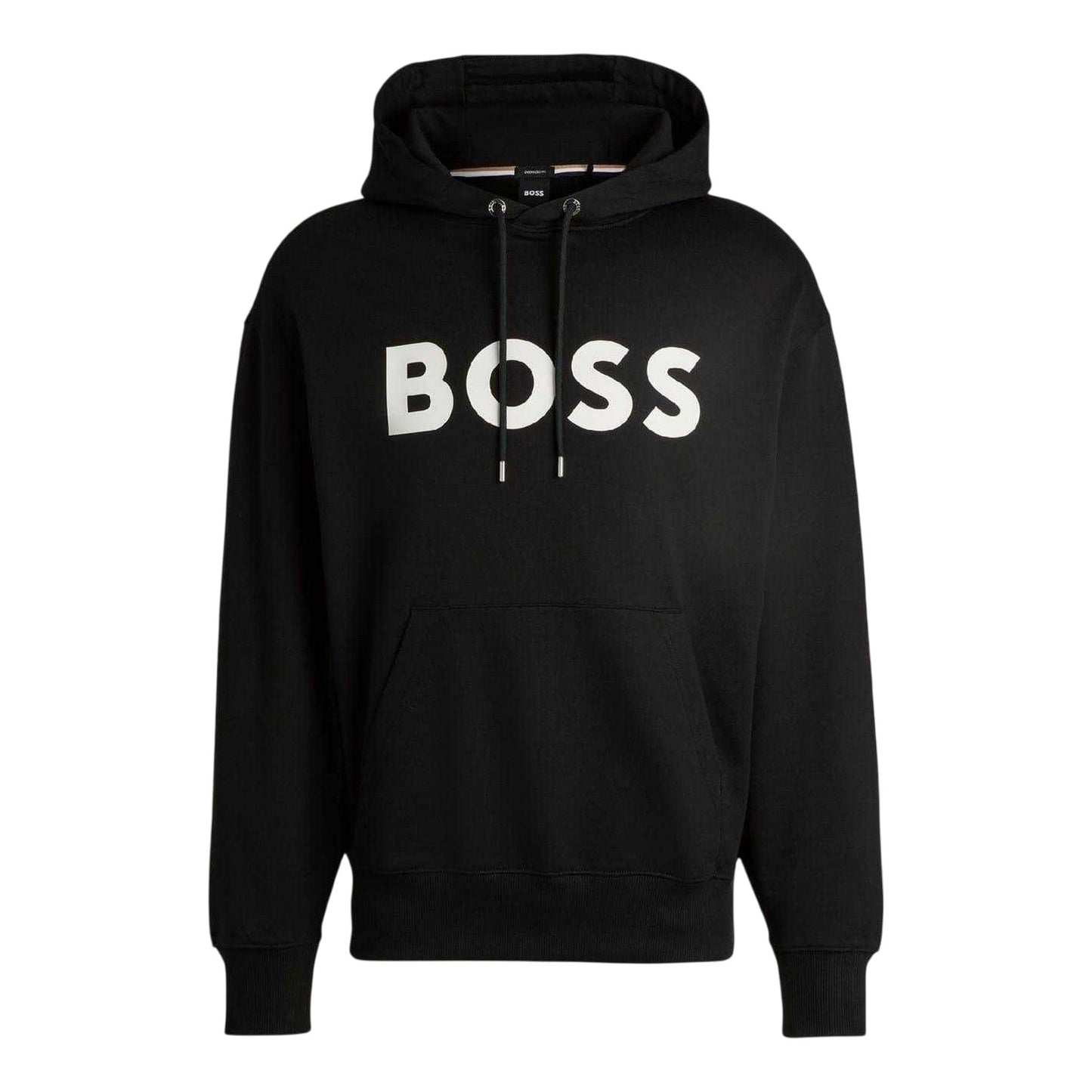 Black - Front - Boss Mens Sullivan Lettering Hoodie
