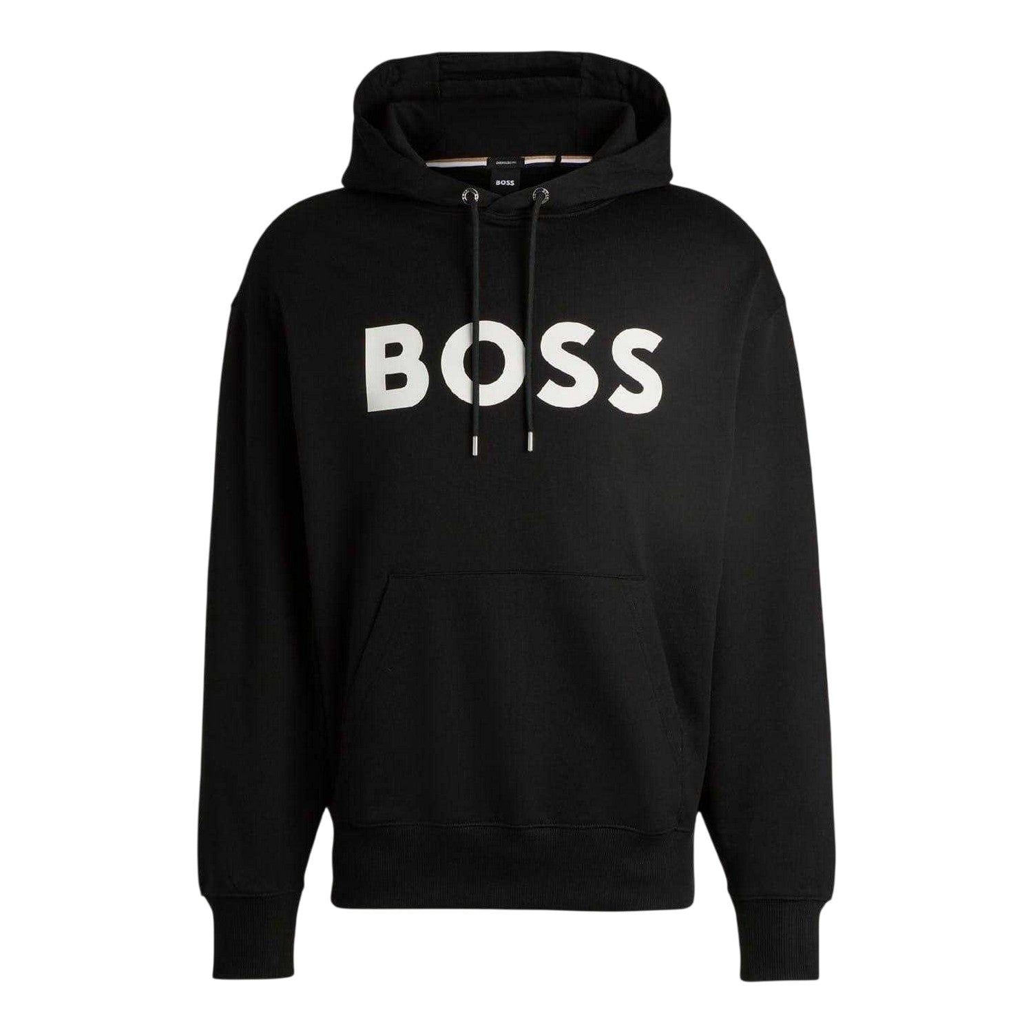 Black - Front - Boss Mens Sullivan Lettering Hoodie