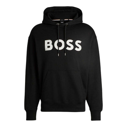 Black - Front - Boss Mens Sullivan Lettering Hoodie