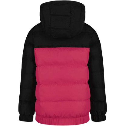 Black-Pink - Back - Under Armour Childrens-Kids Colour Block Lightweight Puffer Jacket