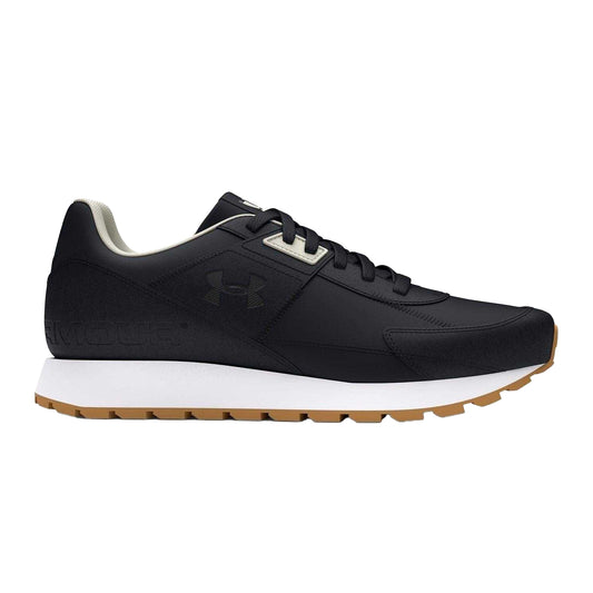 Black - Front - Under Armour Mens Essential Logo Synthetic Low Cut Running Trainers