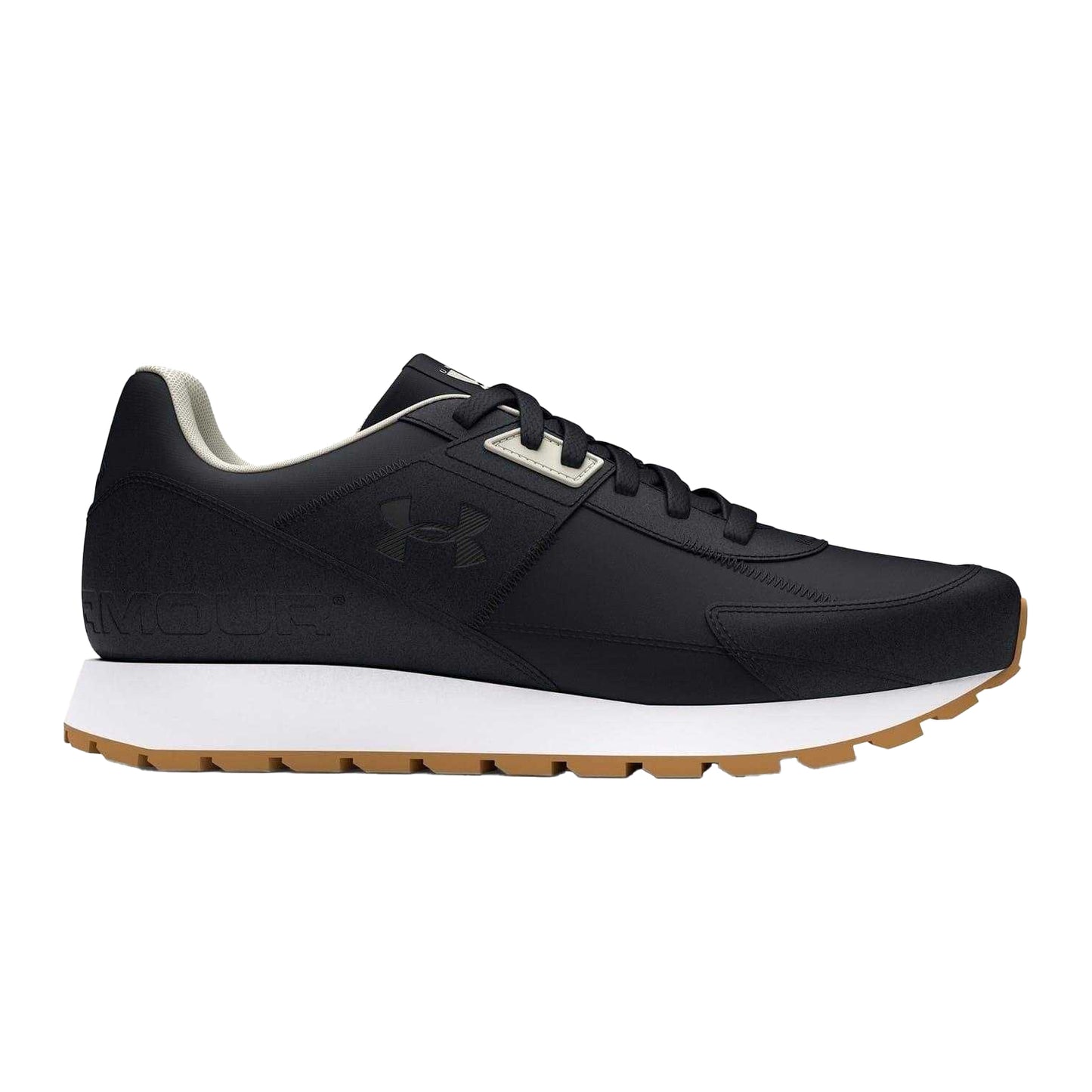 Black - Front - Under Armour Mens Essential Logo Synthetic Low Cut Running Trainers