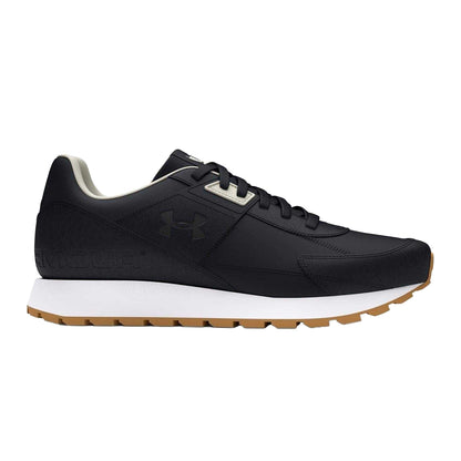 Black - Front - Under Armour Mens Essential Logo Synthetic Low Cut Running Trainers