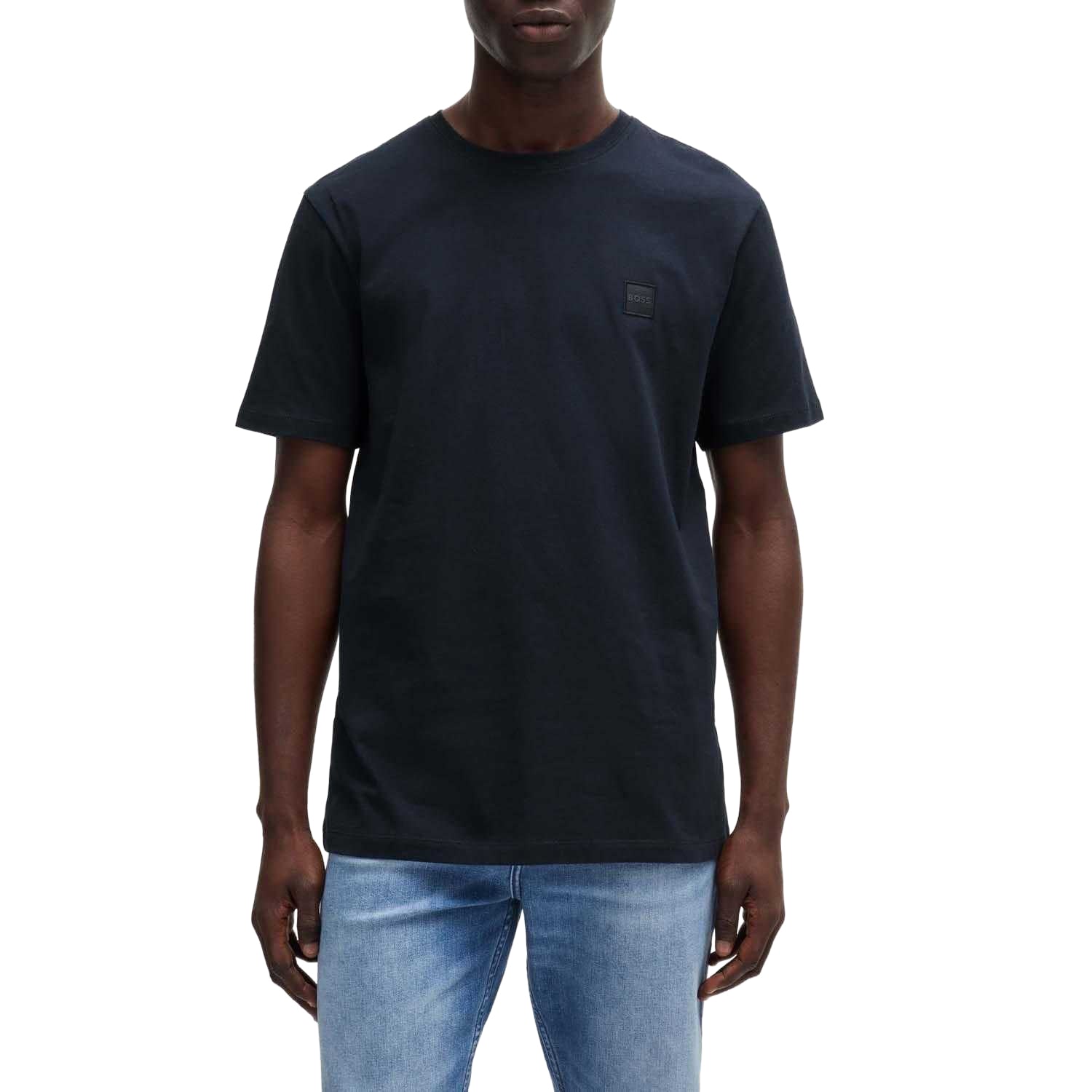 Dark Blue - Side - Boss Mens Tales T-Shirt