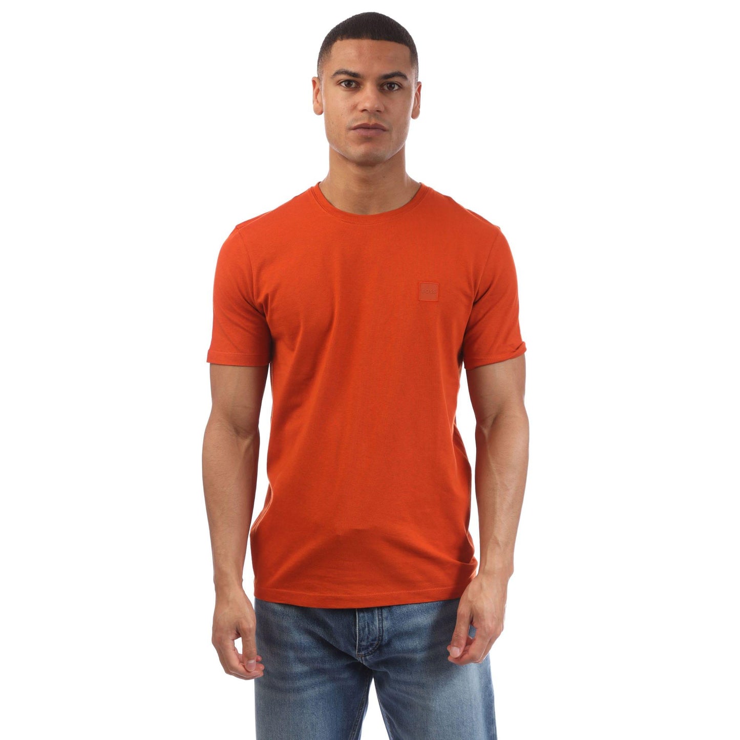 Orange - Front - Boss Mens Tales T-Shirt