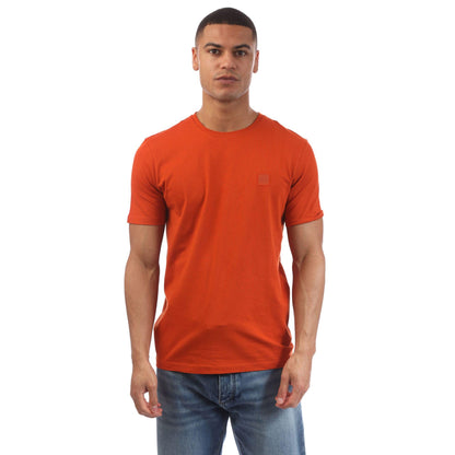 Orange - Front - Boss Mens Tales T-Shirt