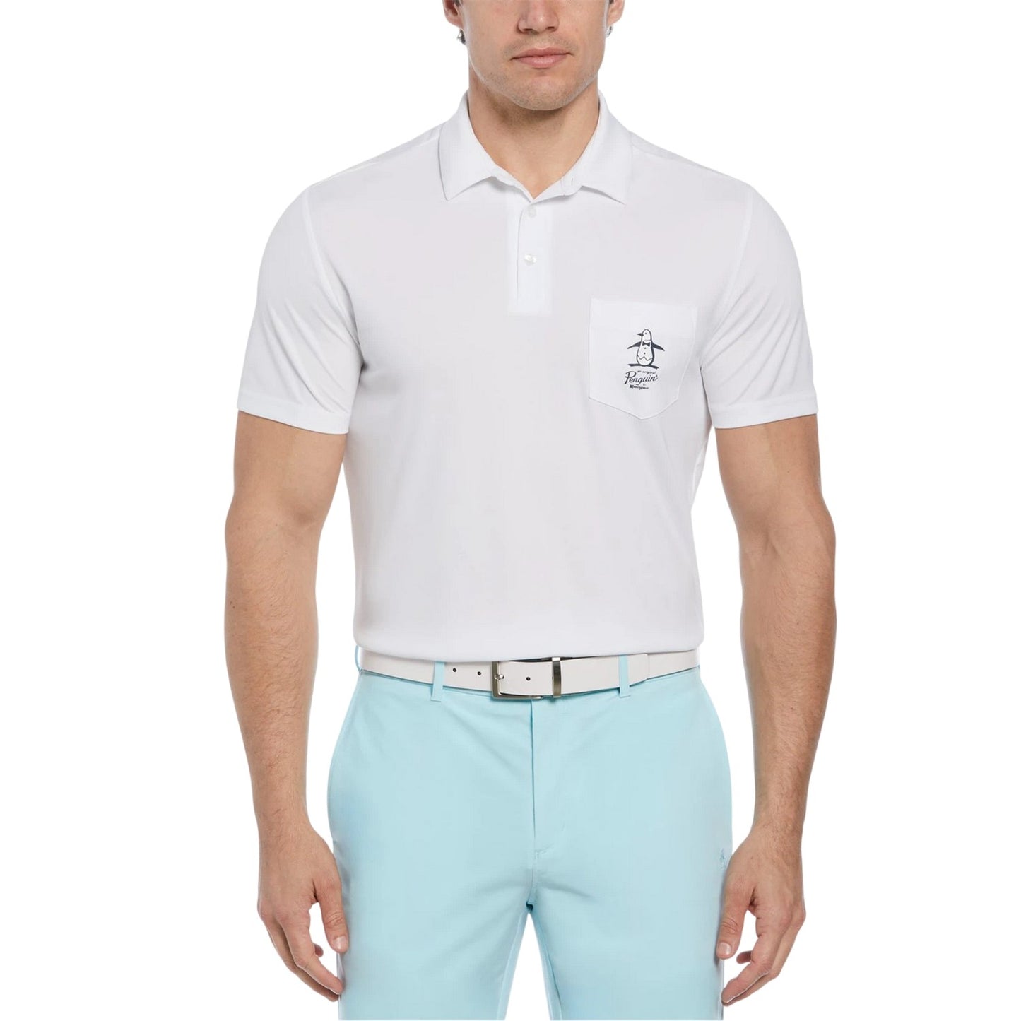 Bright White - Front - Original Penguin Mens Golf Polo Shirt