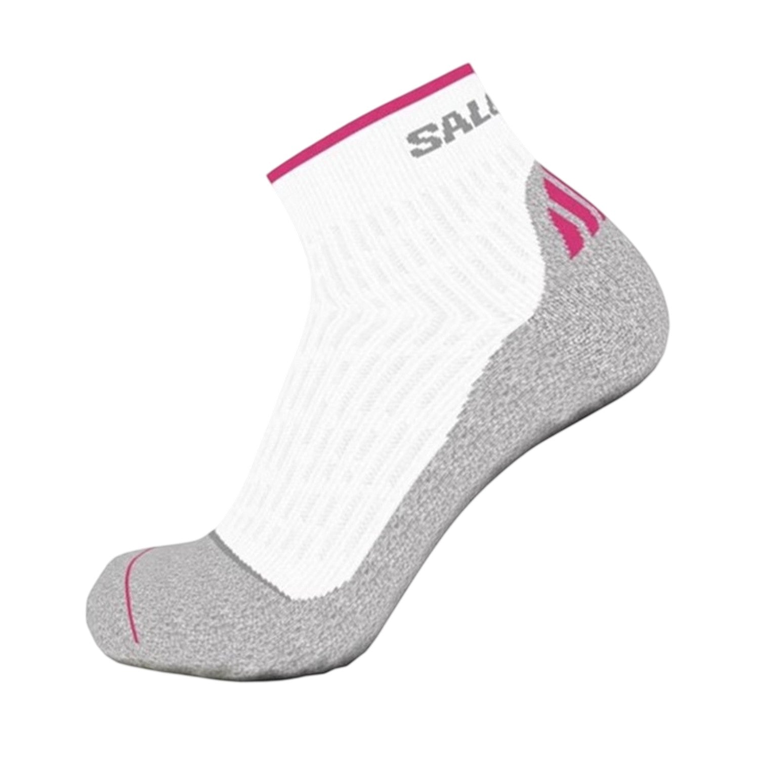 White-Pink - Front - Salomon Womens-Ladies Ultra Ankle Socks (Pack of 2)