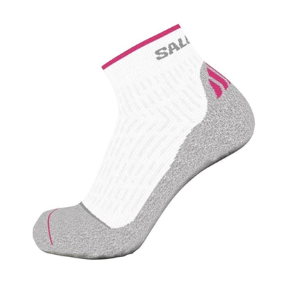 White-Pink - Front - Salomon Womens-Ladies Ultra Ankle Socks (Pack of 2)