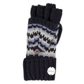 Navy - Front - Regatta Childrens-Kids Baneberry Knitted Fingerless Gloves