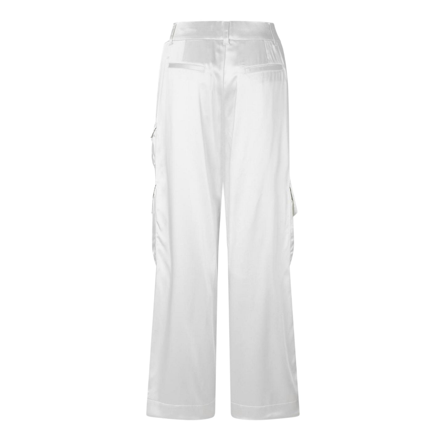 Coconut Milk - Back - Off White Womens-Ladies OW Wide Leg Cargo Trousers