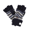 Navy - Back - Regatta Childrens-Kids Baneberry Knitted Fingerless Gloves