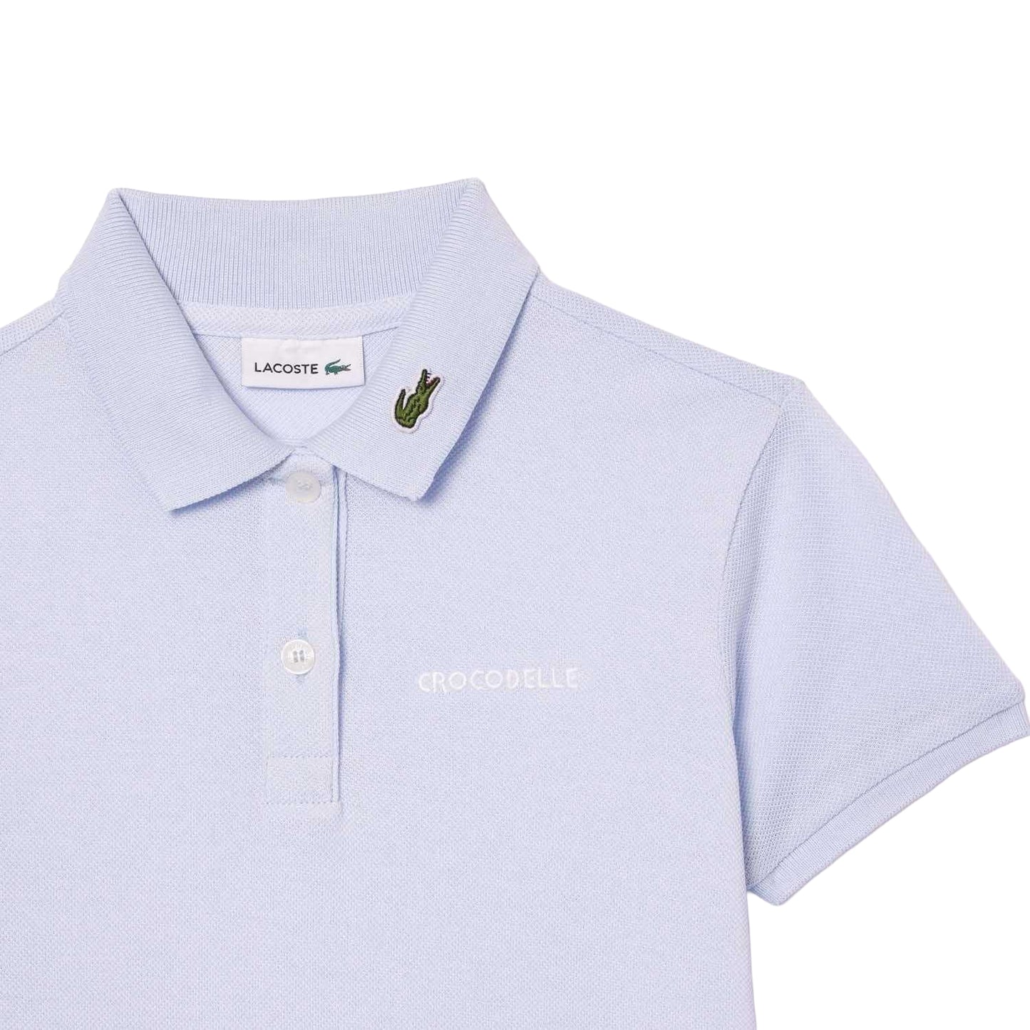 Blue - Pack Shot - Lacoste Girls Crocodile Pique Dress