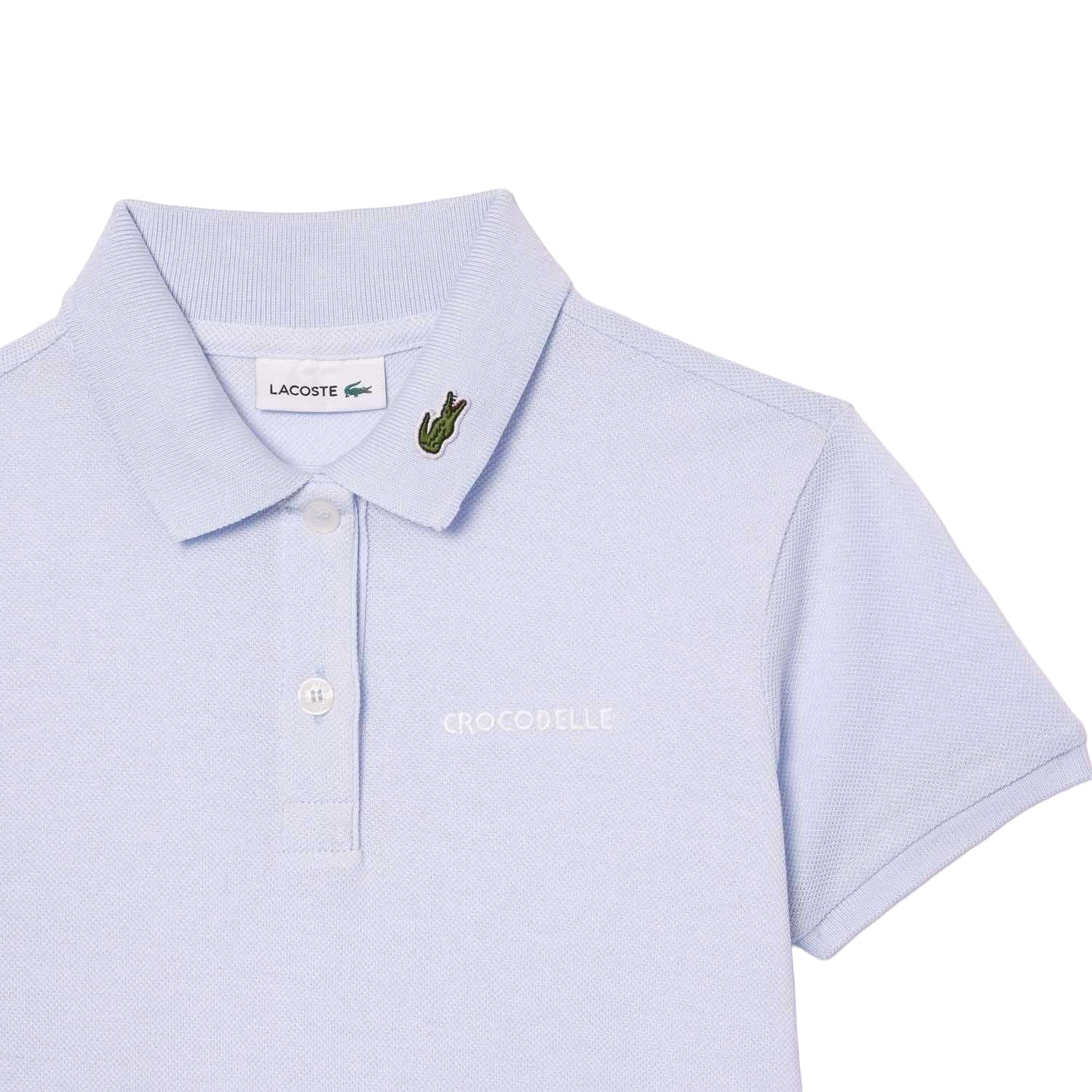 Blue - Pack Shot - Lacoste Girls Crocodile Pique Dress