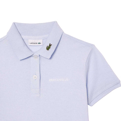 Blue - Pack Shot - Lacoste Girls Crocodile Pique Dress