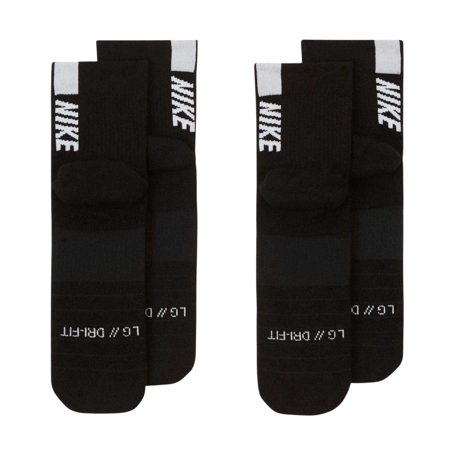 Black - Back - Nike Unisex Adult Regular Ankle Socks (Pack of 2)