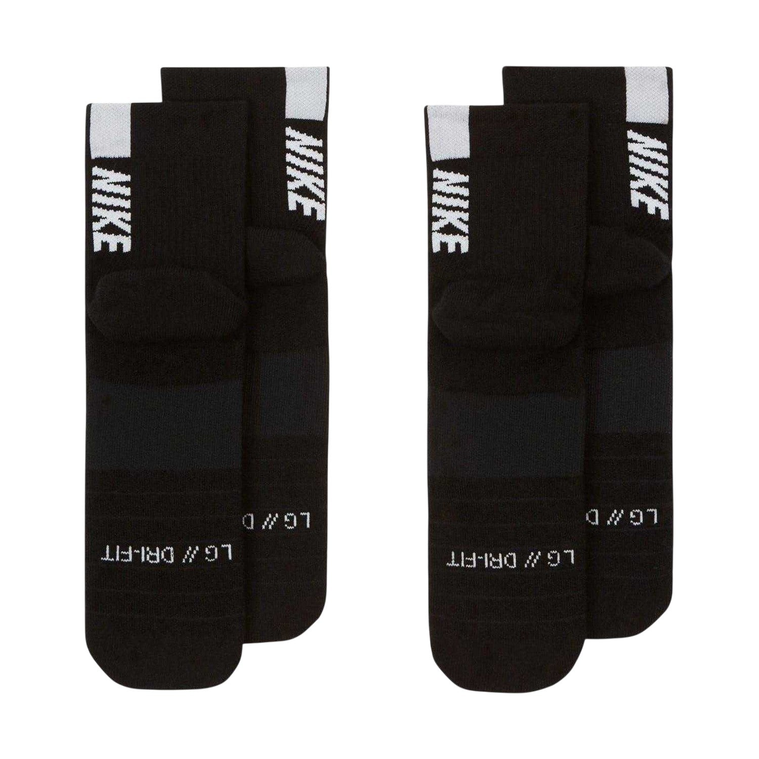 Black - Back - Nike Unisex Adult Regular Ankle Socks (Pack of 2)