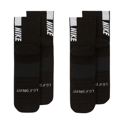 Black - Back - Nike Unisex Adult Regular Ankle Socks (Pack of 2)