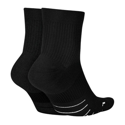 Black - Side - Nike Unisex Adult Regular Ankle Socks (Pack of 2)