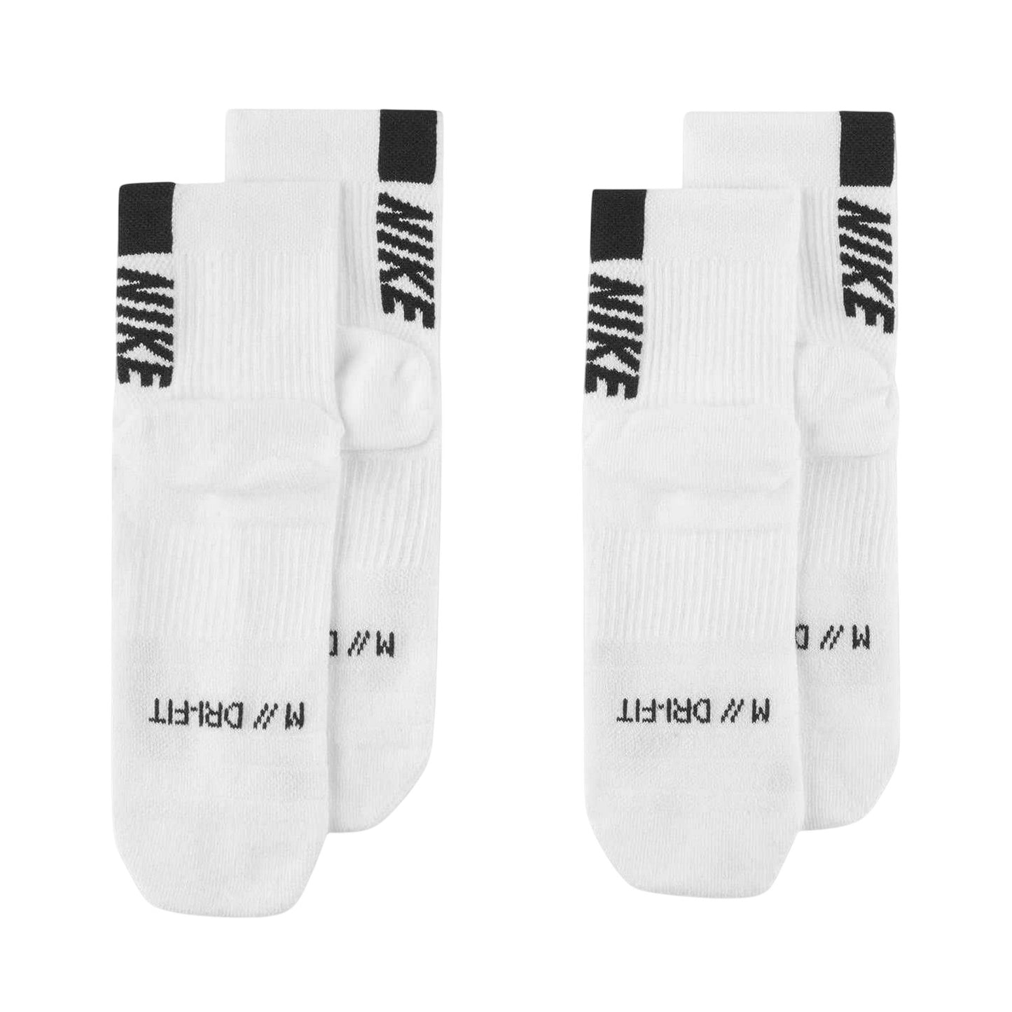 White-Black - Back - Nike Unisex Adult Regular Ankle Socks (Pack of 2)