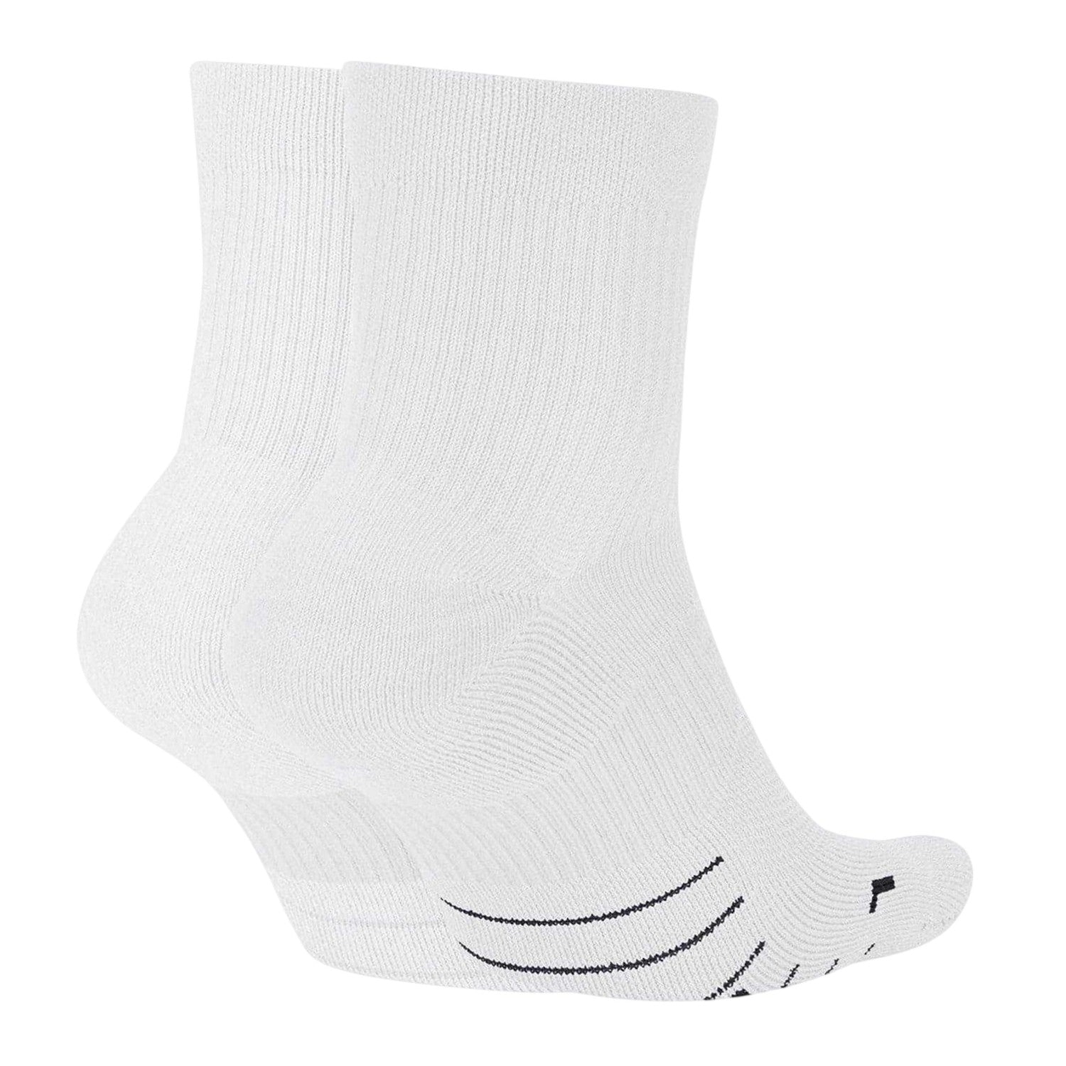 White-Black - Side - Nike Unisex Adult Regular Ankle Socks (Pack of 2)