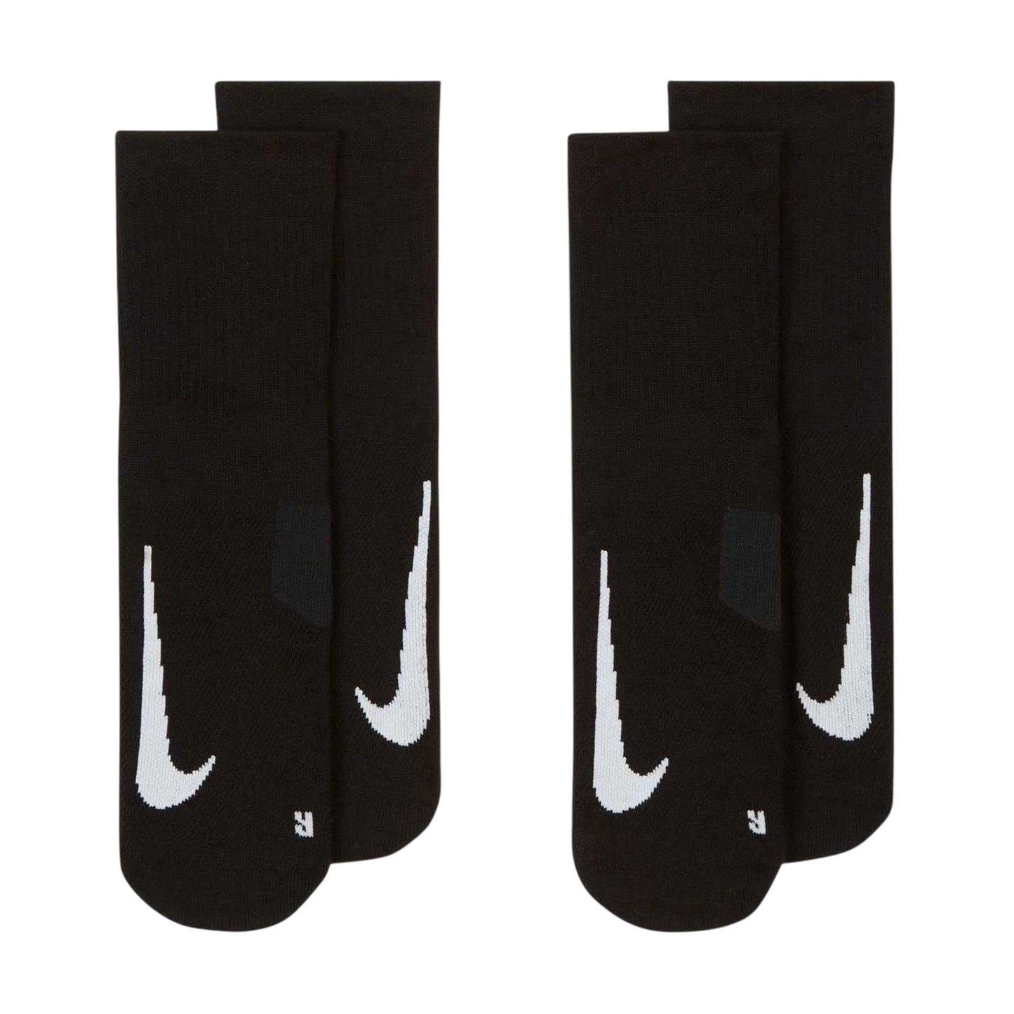 Black - Front - Nike Unisex Adult Regular Ankle Socks (Pack of 2)