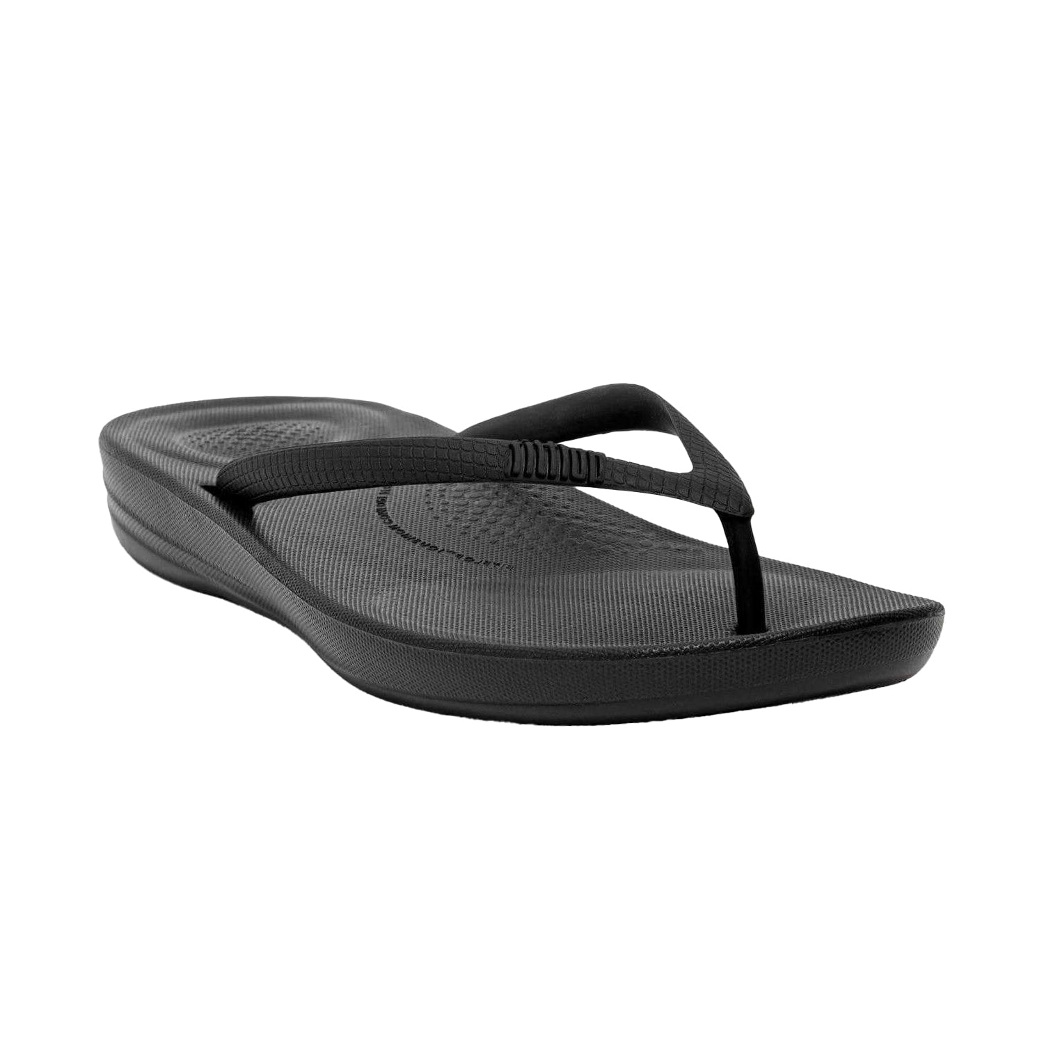 All Black - Lifestyle - FitFlop Womens-Ladies IQushion iQushion Wedge Flip Flops