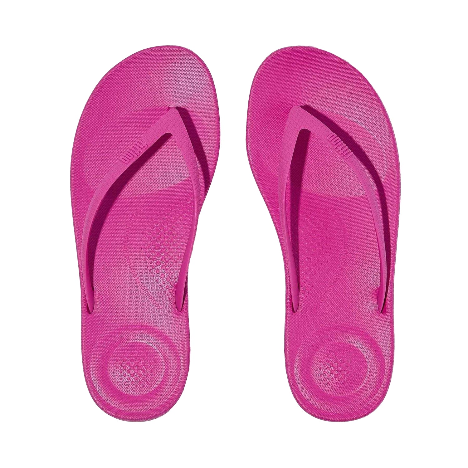 Fuchsia Pink - Side - FitFlop Womens-Ladies IQushion iQushion Wedge Flip Flops