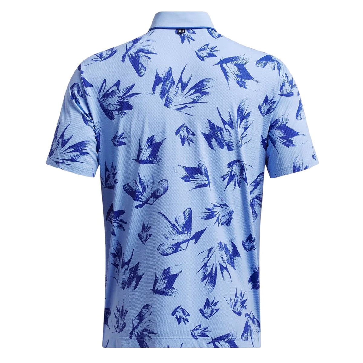Blue - Back - Under Armour Mens Floral Pattern Polo Shirt