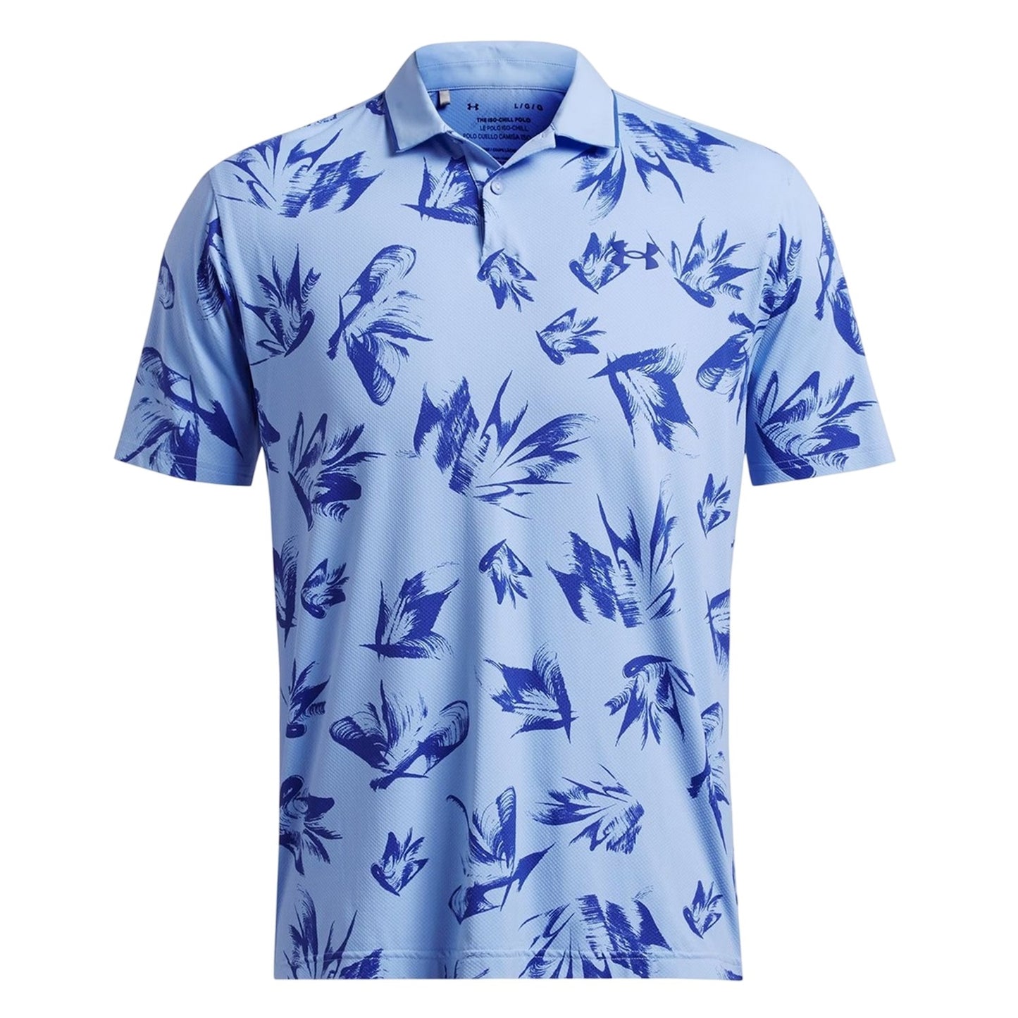 Blue - Front - Under Armour Mens Floral Pattern Polo Shirt