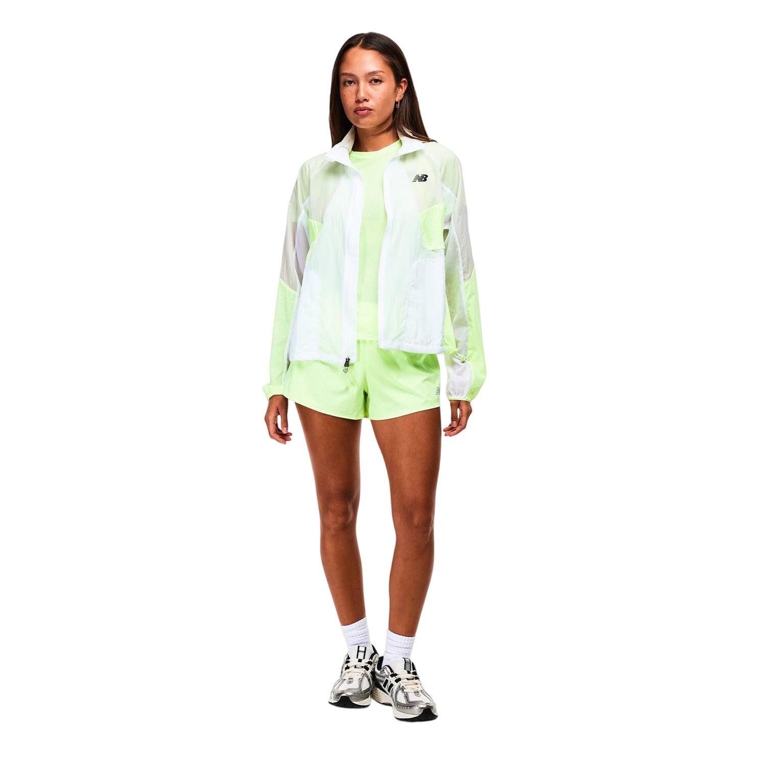 Green - Side - New Balance Womens-Ladies RC Athletics 3 Lightweight Running Shorts