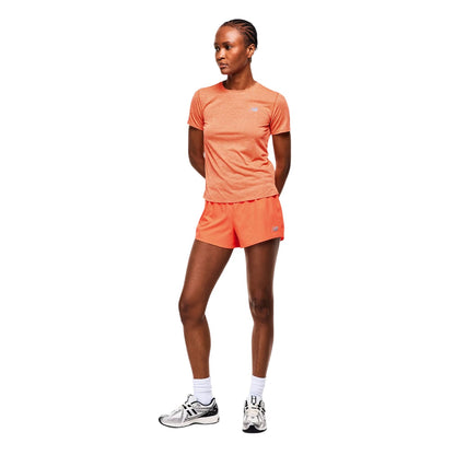 Orange - Side - New Balance Womens-Ladies RC Athletics 3 Lightweight Running Shorts