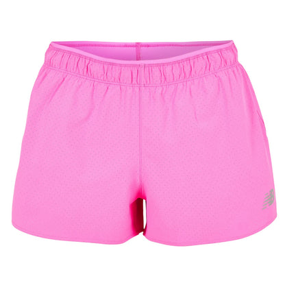 Pink - Front - New Balance Womens-Ladies RC Athletics 3 Lightweight Running Shorts