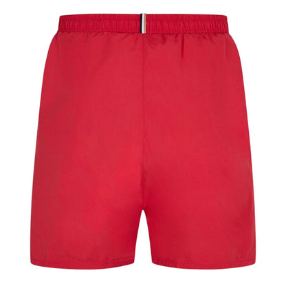 Bright Red - Back - Boss Mens Dolphin Swim Shorts