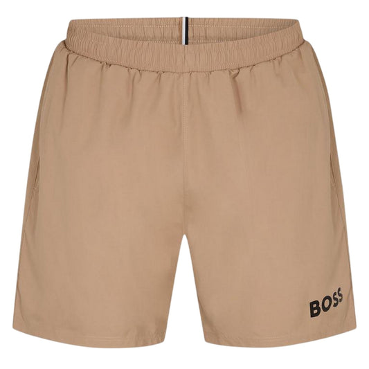 Medium Beige - Front - Boss Mens Dolphin Swim Shorts