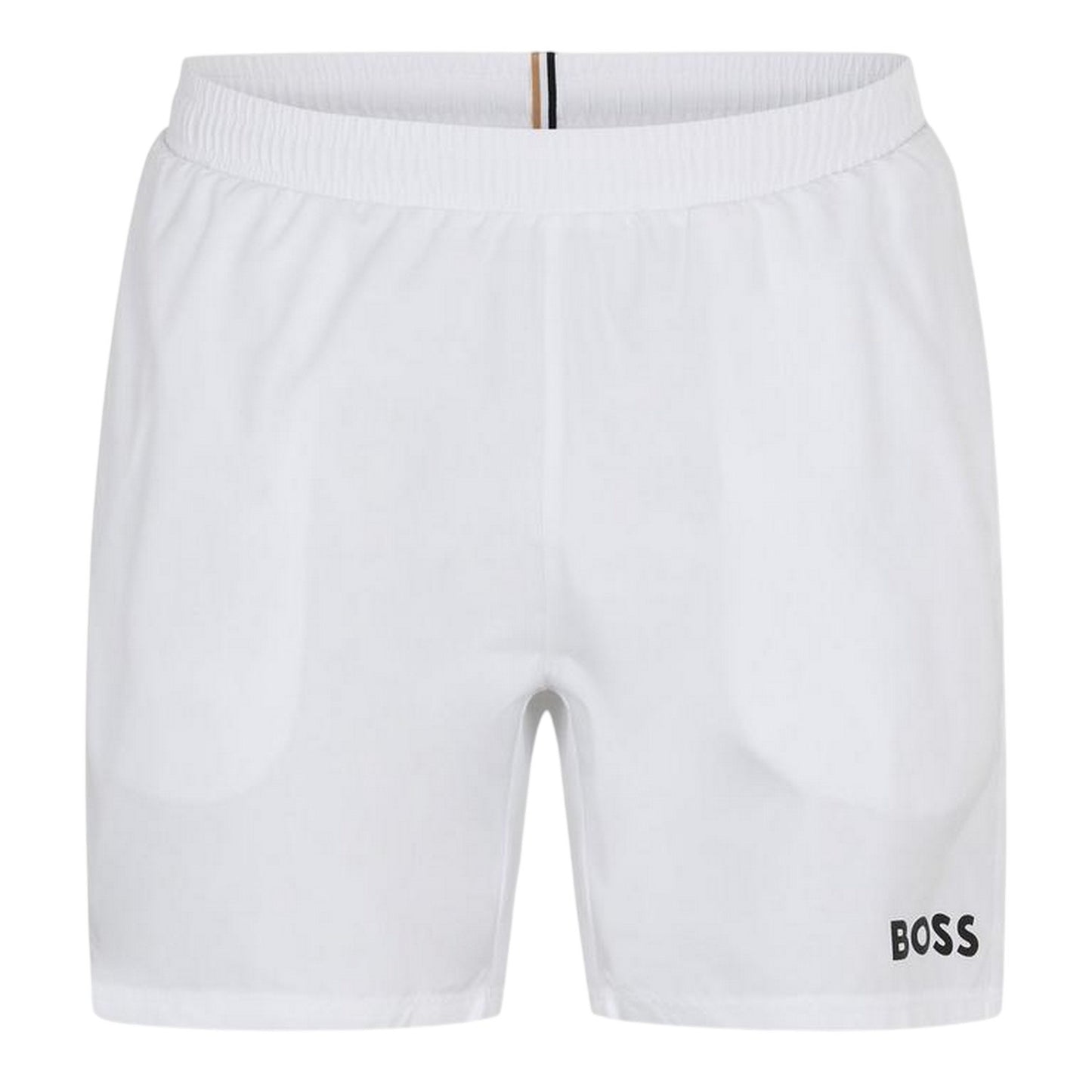 White - Front - Boss Mens Dolphin Swim Shorts