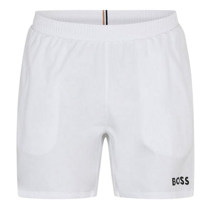 White - Front - Boss Mens Dolphin Swim Shorts