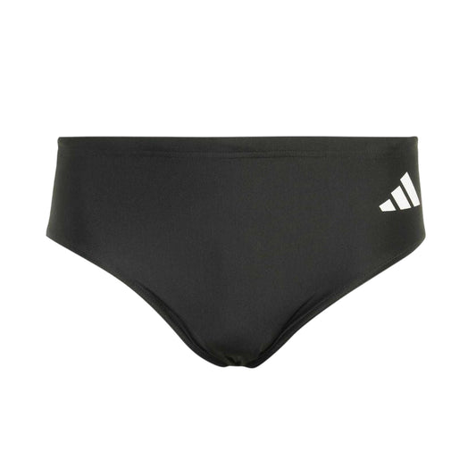 Black-White - Front - Adidas Mens 3S 3 Stripes Swimming Swim Briefs