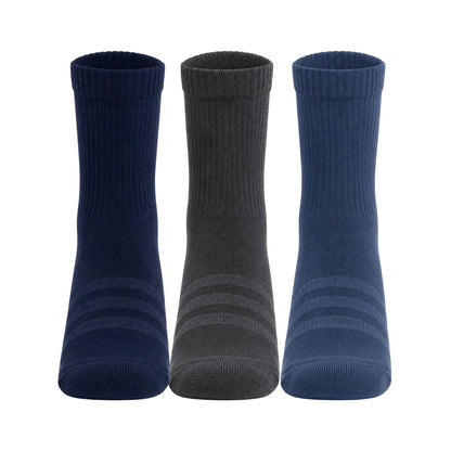 Legend Ink-Purple - Back - Adidas Unisex Adult Cushioned Crew Socks (Pack of 3)