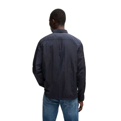Dark Blue - Back - Boss Mens Leejay 1 Plain Lightweight Casual Jacket