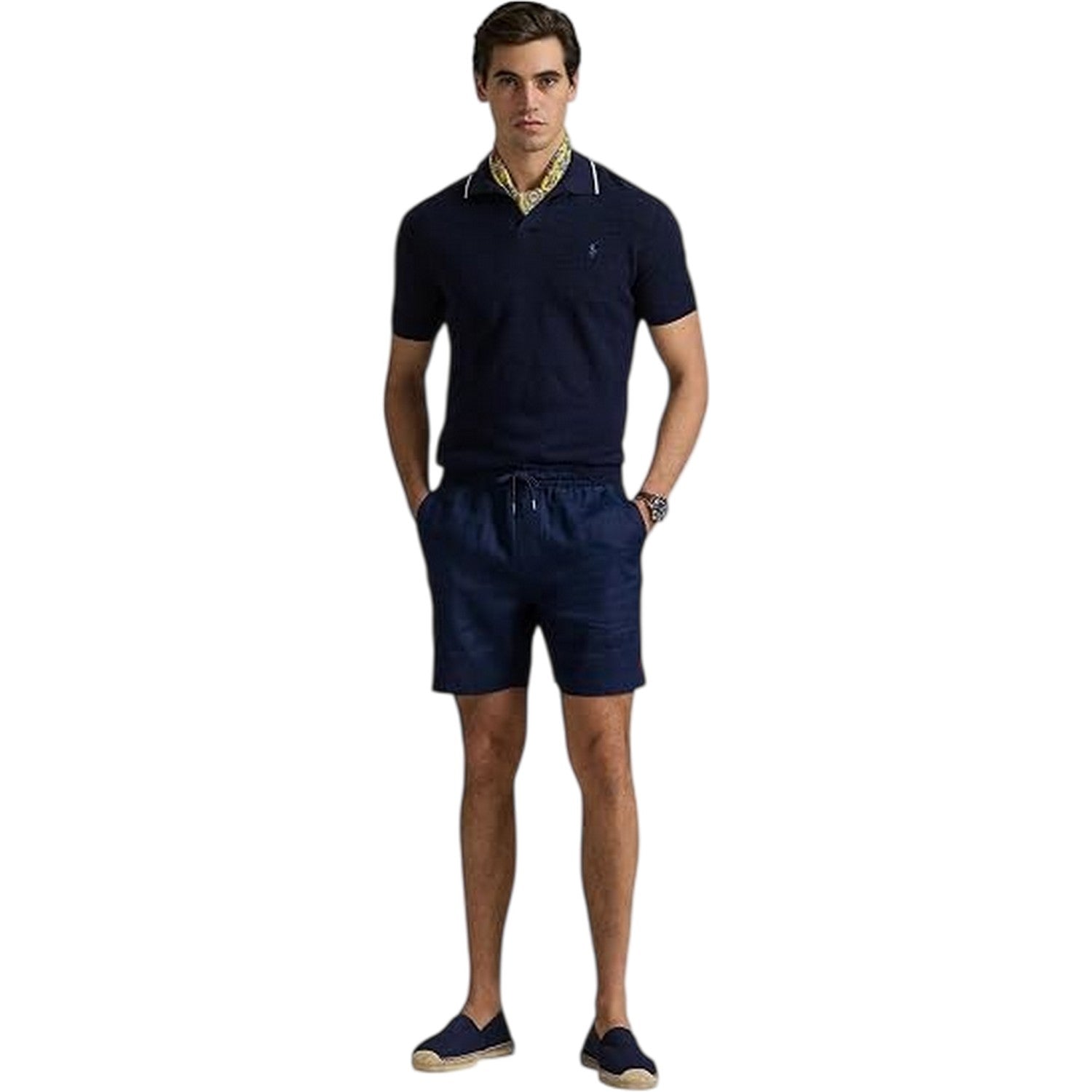 Navy - Side - Ralph Lauren Mens Prepster Shorts