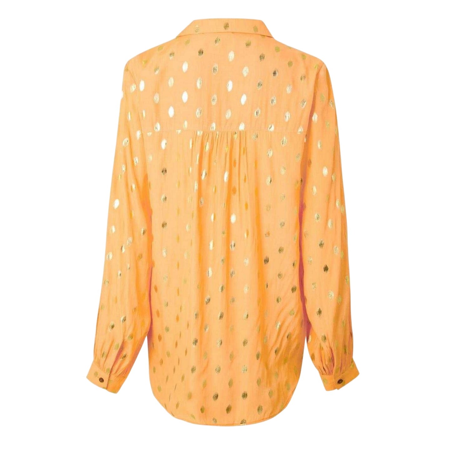 Peach - Back - Never Fully Dressed Womens-Ladies Fleck Miley Relaxed Fit Bishop Shirt