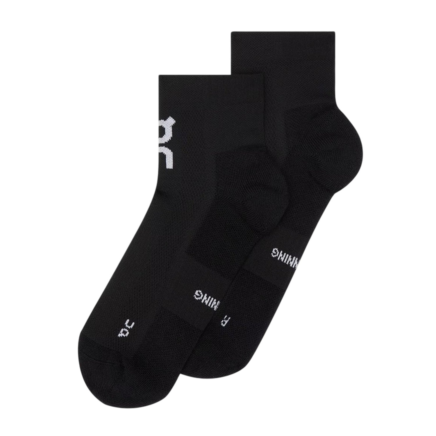 Black - Front - On Running Unisex Adult Core Sports Socks (Pack of 2)
