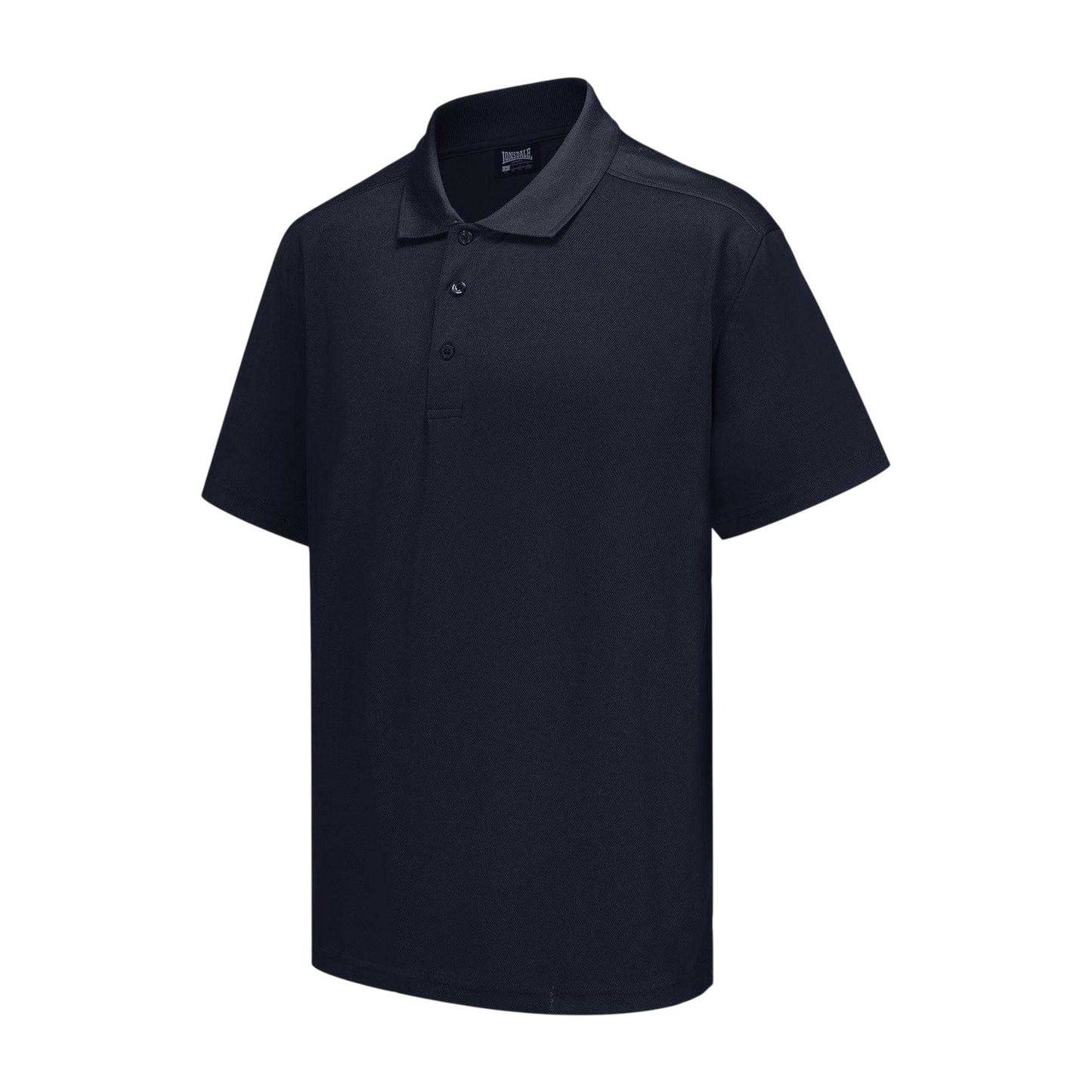 Dark Navy - Side - Lonsdale Mens Tailored Polo Shirt