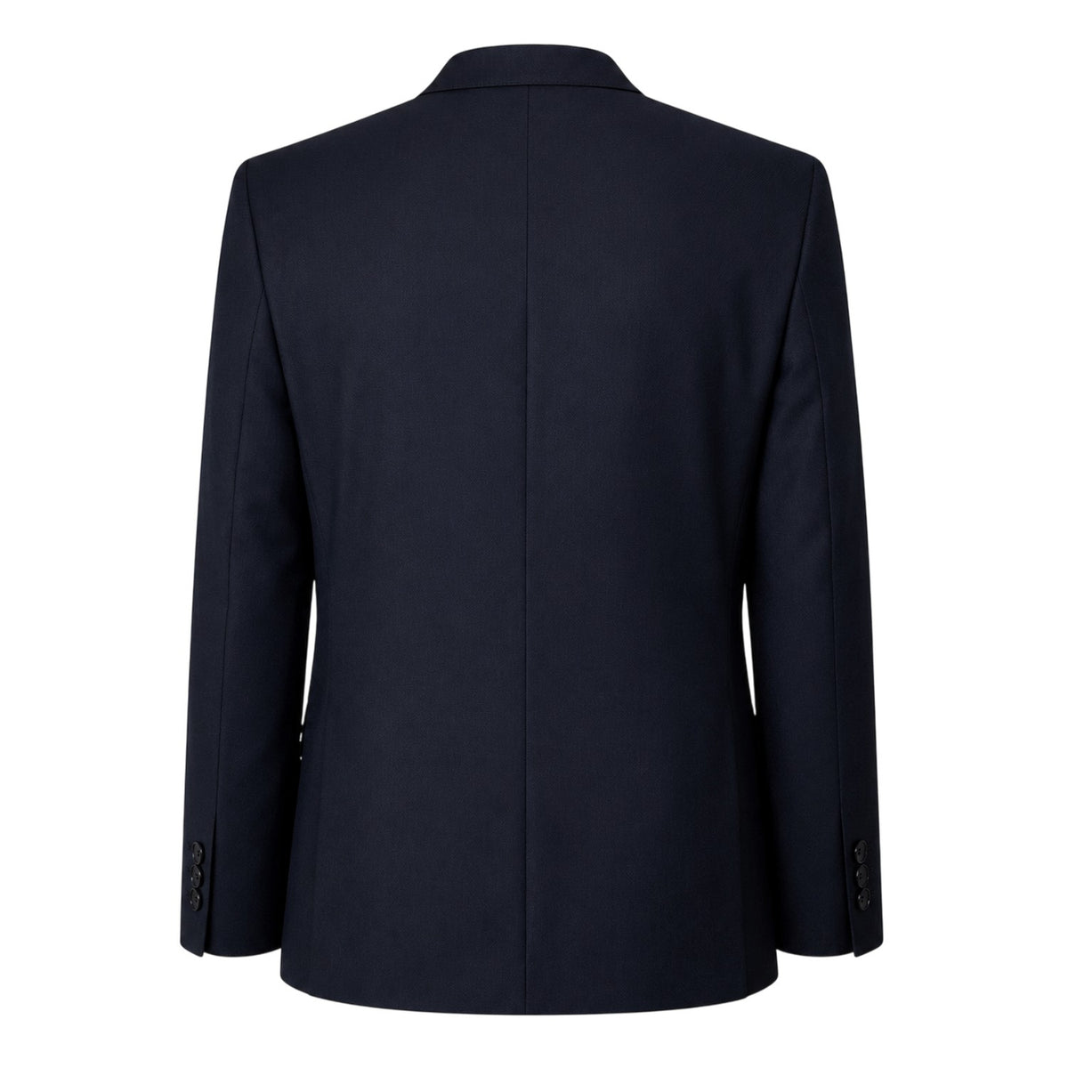 Dark Blue - Back - Hugo Boss Mens Wool Lapel Collar Blazer