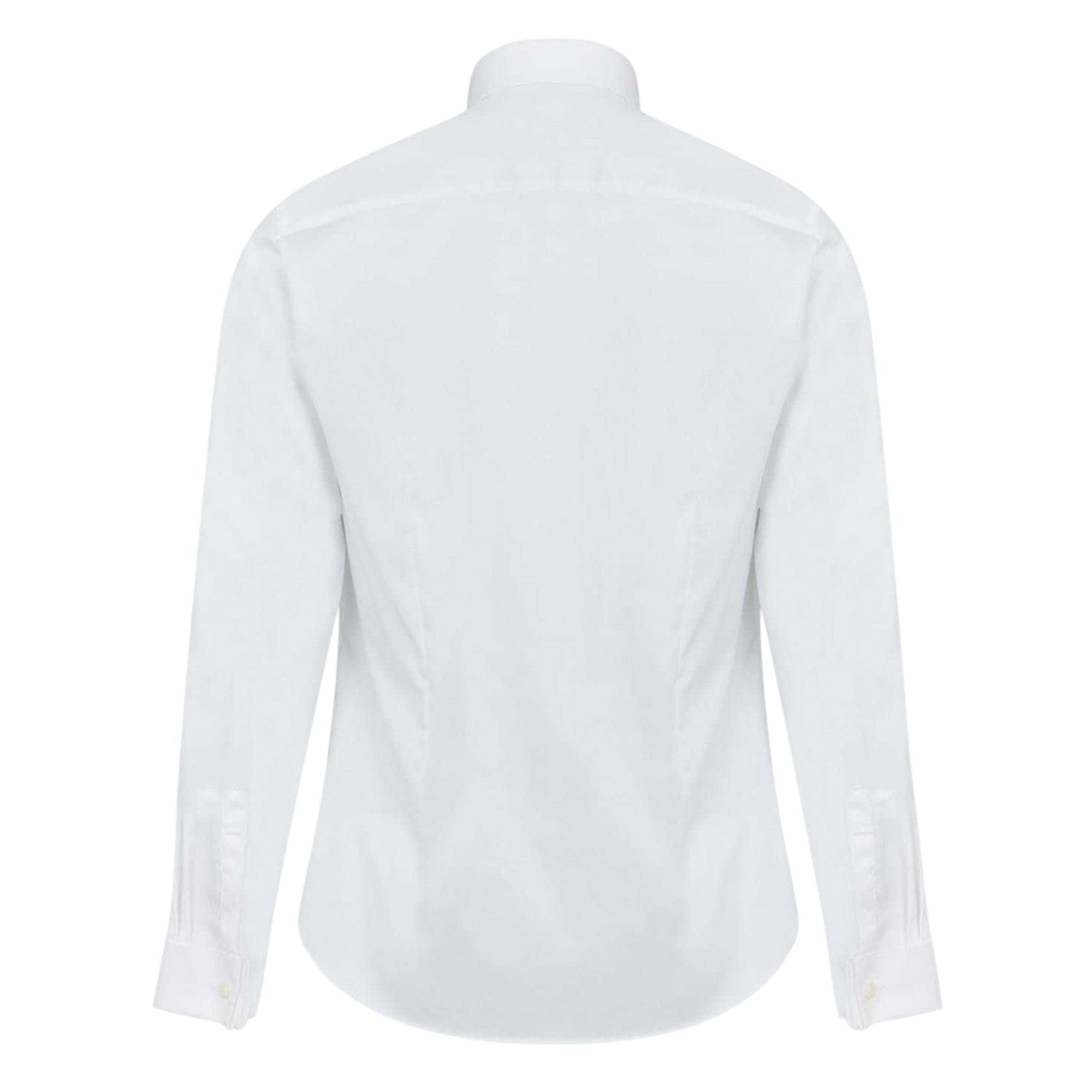 White - Back - Ted Baker Mens Double Cuff Slim Long-Sleeved Shirt